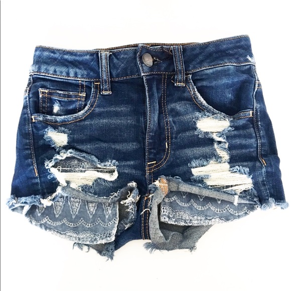 American Eagle Outfitters Pants - American Eagle Distressed Crochet Pocket Shorts